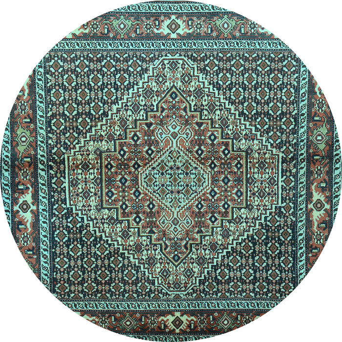 Round Persian Light Blue Traditional Rug, tr1940lblu