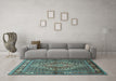 Machine Washable Persian Light Blue Traditional Rug in a Living Room, wshtr1940lblu