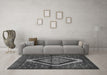 Machine Washable Persian Gray Traditional Rug in a Living Room,, wshtr1941gry