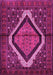 Machine Washable Persian Pink Traditional Rug, wshtr1941pnk