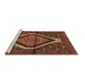 Sideview of Machine Washable Persian Brown Traditional Rug, wshtr1941brn