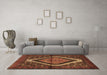 Machine Washable Persian Brown Traditional Rug in a Living Room,, wshtr1941brn