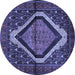 Round Persian Blue Traditional Rug, tr1941blu