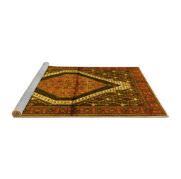 Sideview of Machine Washable Persian Yellow Traditional Rug, wshtr1941yw