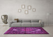 Machine Washable Persian Purple Traditional Area Rugs in a Living Room, wshtr1941pur