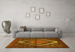 Machine Washable Persian Yellow Traditional Rug in a Living Room, wshtr1941yw