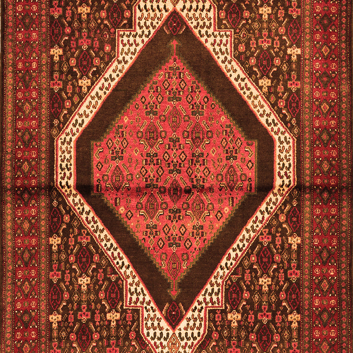 Serging Thickness of Machine Washable Persian Orange Traditional Area Rugs, wshtr1941org