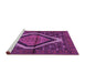 Sideview of Machine Washable Persian Purple Traditional Area Rugs, wshtr1941pur