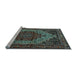 Sideview of Machine Washable Persian Light Blue Traditional Rug, wshtr1942lblu