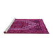 Sideview of Machine Washable Persian Pink Traditional Rug, wshtr1942pnk