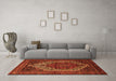 Machine Washable Persian Orange Traditional Area Rugs in a Living Room, wshtr1942org