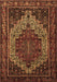 Machine Washable Persian Brown Traditional Rug, wshtr1942brn