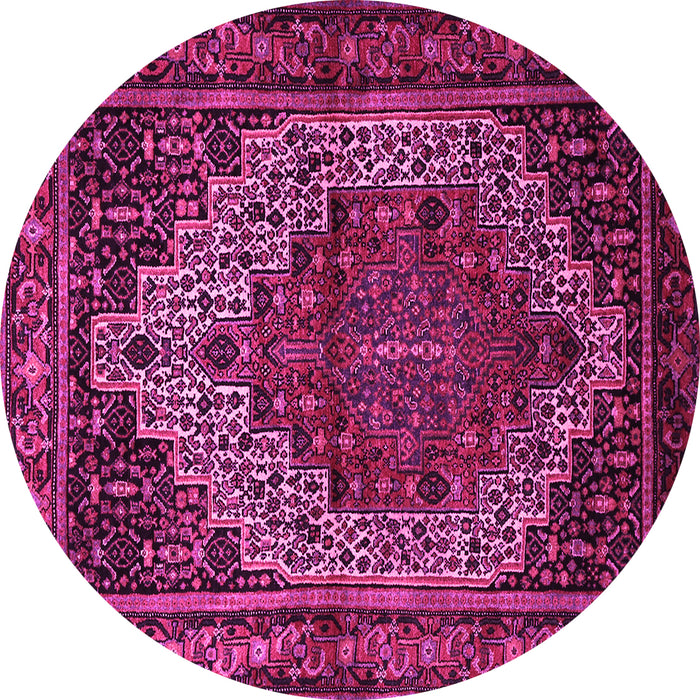 Round Persian Pink Traditional Rug, tr1942pnk