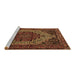 Sideview of Machine Washable Persian Brown Traditional Rug, wshtr1942brn