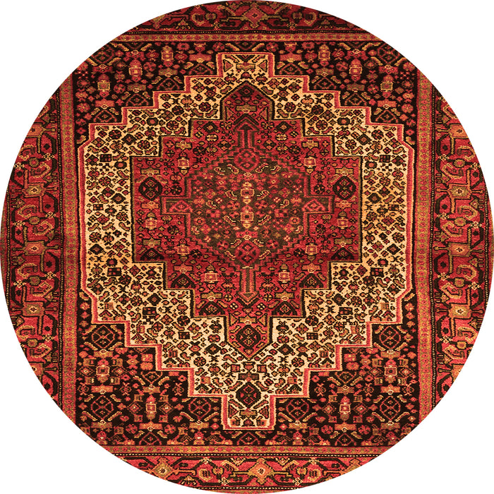 Square Persian Orange Traditional Rug, tr1942org