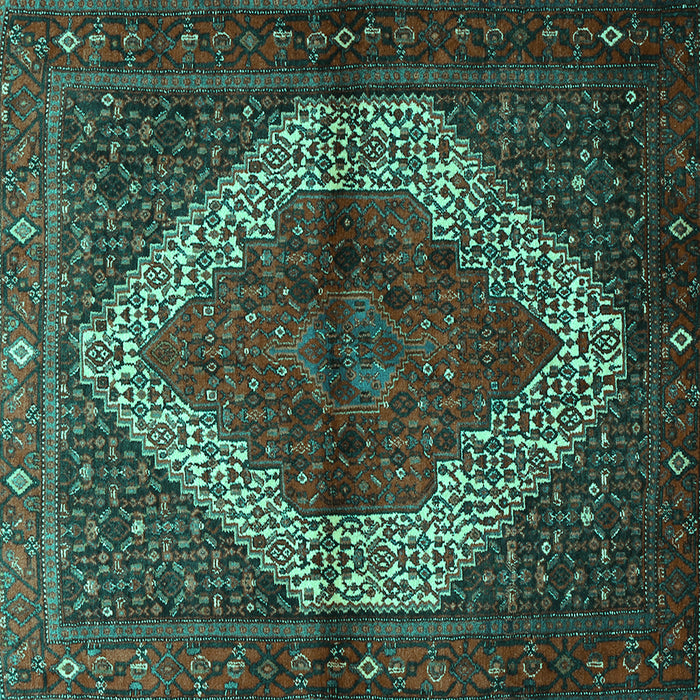 Square Persian Turquoise Traditional Rug, tr1943turq