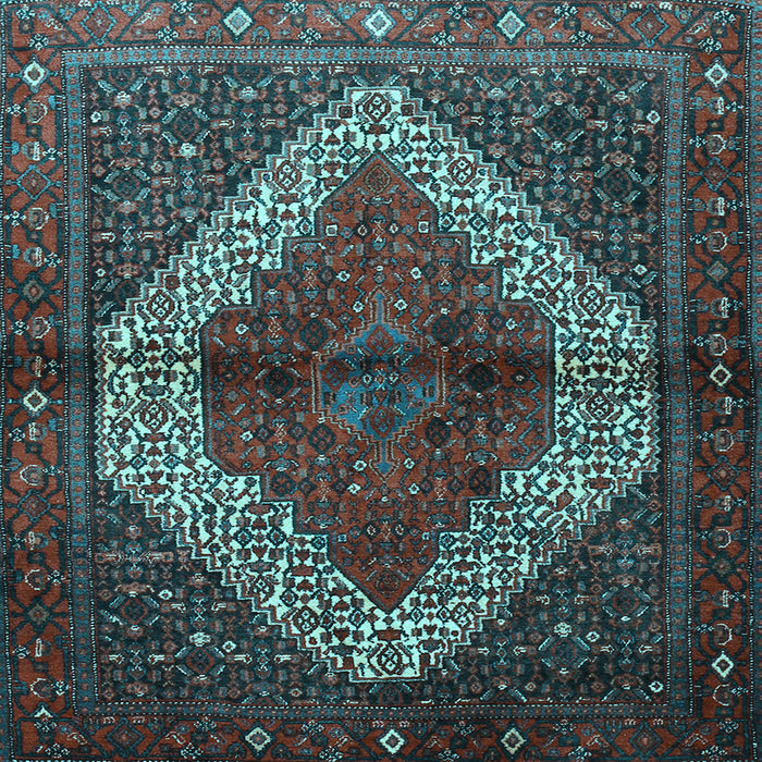 Square Machine Washable Persian Light Blue Traditional Rug, wshtr1943lblu
