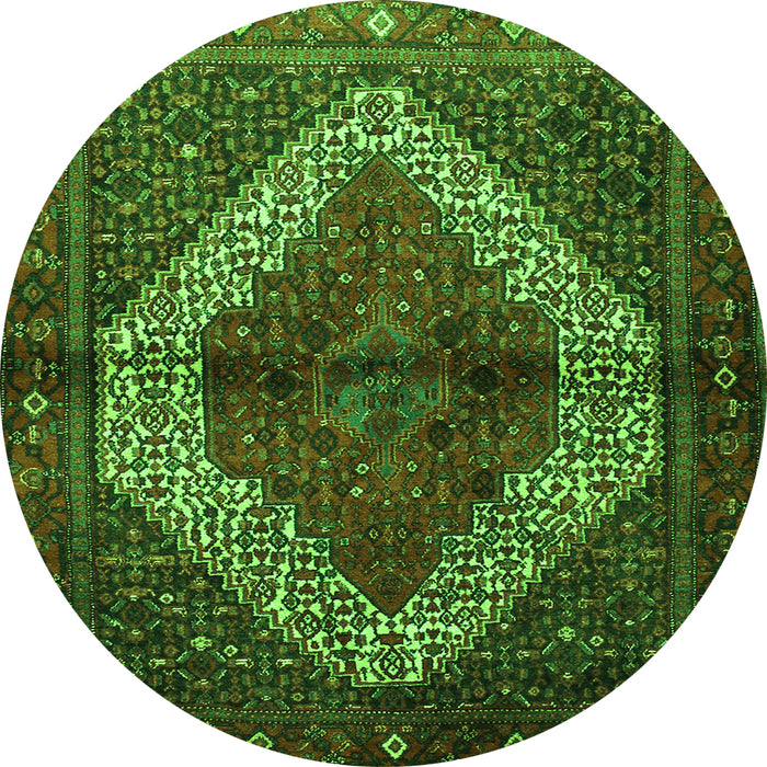 Machine Washable Persian Green Traditional Area Rugs, wshtr1943grn