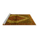 Sideview of Machine Washable Persian Yellow Traditional Rug, wshtr1943yw