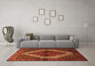 Machine Washable Persian Orange Traditional Area Rugs in a Living Room, wshtr1943org