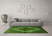 Machine Washable Persian Green Traditional Area Rugs in a Living Room,, wshtr1943grn