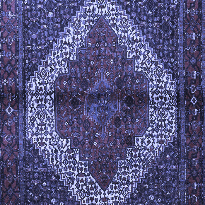 Machine Washable Persian Blue Traditional Rug, wshtr1943blu