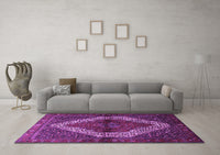 Machine Washable Persian Purple Traditional Rug, wshtr1943pur