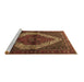 Sideview of Machine Washable Persian Brown Traditional Rug, wshtr1943brn