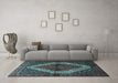 Machine Washable Persian Light Blue Traditional Rug in a Living Room, wshtr1943lblu