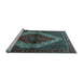 Sideview of Machine Washable Persian Light Blue Traditional Rug, wshtr1943lblu