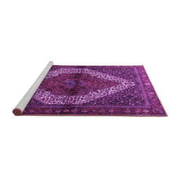 Sideview of Machine Washable Persian Purple Traditional Area Rugs, wshtr1943pur