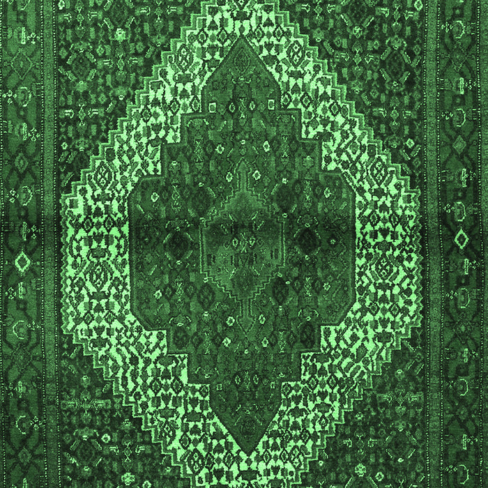 Machine Washable Persian Emerald Green Traditional Area Rugs, wshtr1943emgrn