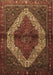 Machine Washable Persian Brown Traditional Rug, wshtr1943brn