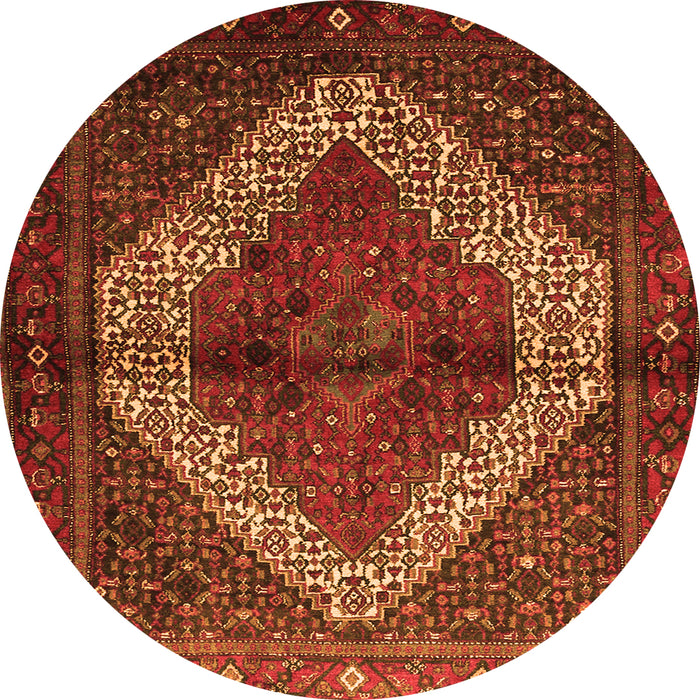 Square Persian Orange Traditional Rug, tr1943org
