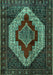 Machine Washable Persian Turquoise Traditional Area Rugs, wshtr1944turq