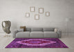 Machine Washable Persian Purple Traditional Area Rugs in a Living Room, wshtr1944pur