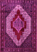 Machine Washable Persian Pink Traditional Rug, wshtr1944pnk