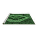 Sideview of Machine Washable Persian Emerald Green Traditional Area Rugs, wshtr1944emgrn