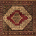 Square Persian Brown Traditional Rug, tr1944brn