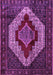 Machine Washable Persian Purple Traditional Area Rugs, wshtr1944pur