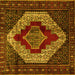 Square Persian Yellow Traditional Rug, tr1944yw