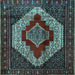 Square Persian Light Blue Traditional Rug, tr1944lblu