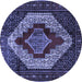 Round Persian Blue Traditional Rug, tr1944blu