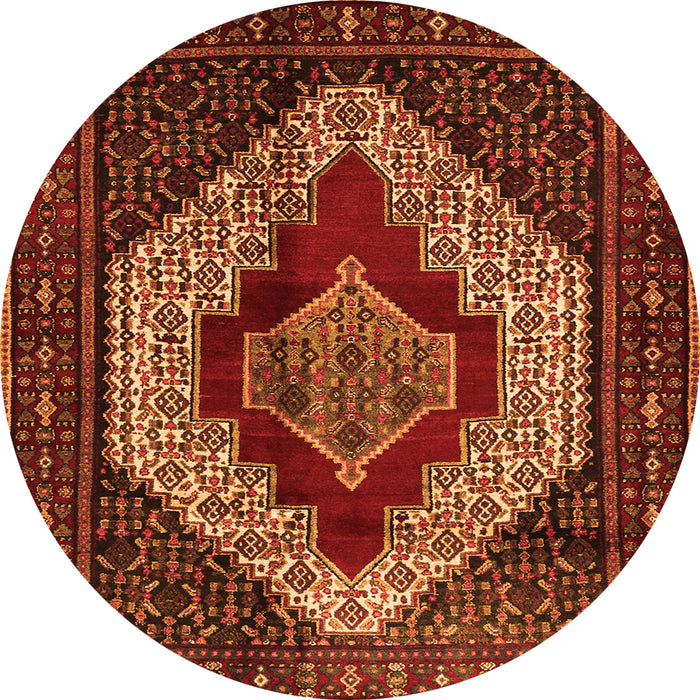 Square Persian Orange Traditional Rug, tr1944org
