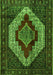 Serging Thickness of Machine Washable Persian Green Traditional Area Rugs, wshtr1944grn