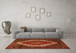 Machine Washable Persian Orange Traditional Area Rugs in a Living Room, wshtr1944org