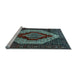 Sideview of Machine Washable Persian Light Blue Traditional Rug, wshtr1944lblu