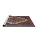 Sideview of Machine Washable Traditional Dark Almond Brown Rug, wshtr1945