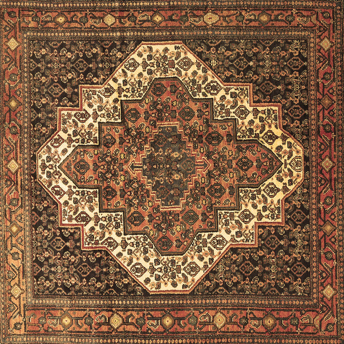 Square Persian Brown Traditional Rug, tr1945brn