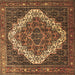 Square Persian Brown Traditional Rug, tr1945brn